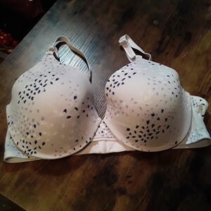 NWOT Warner's 38B Sexy Purple & White Padded underwire Feminine & Pretty Bra